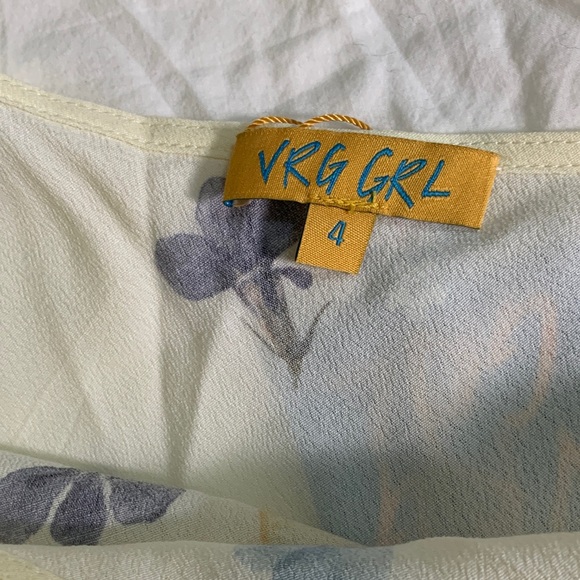 New VRG GRL Love Language Bias Cut Midi Sun Dress Floral AU Size 4‎ US 0 - Picture 7 of 11